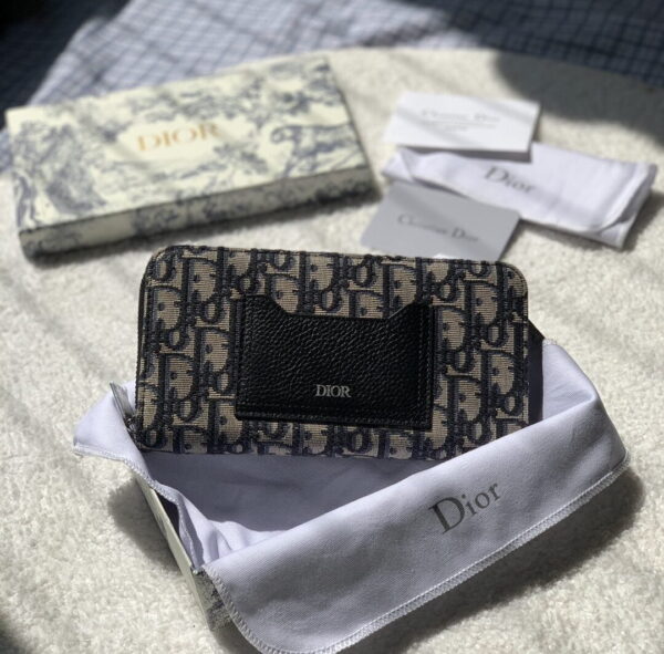 Christian Dior Oblique Brown Clutch Women's Wallet 20cm/7.8in CD