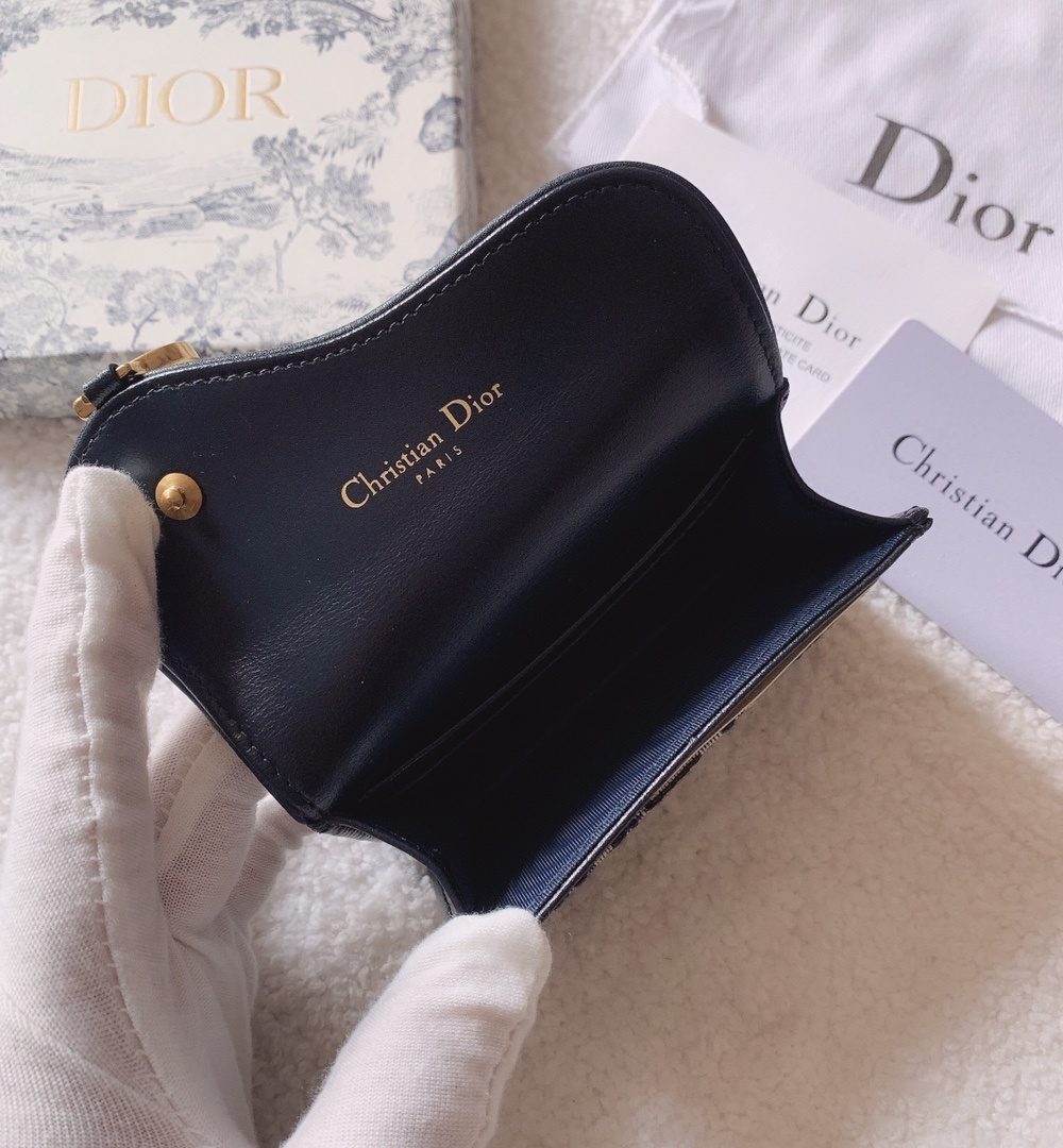 1:1 Replica Christian Dior Oblique Saddle Begie Wallet 11cm