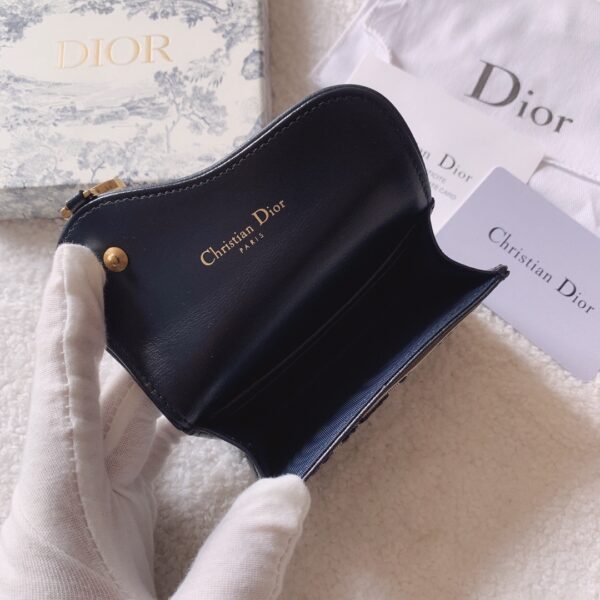 Christian Dior Oblique Saddle Begie Wallet 11cm