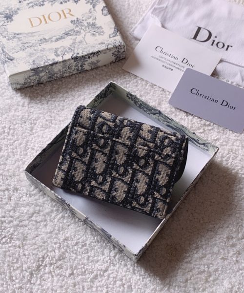 1:1 Replica Christian Dior Oblique Saddle Begie Wallet 11cm