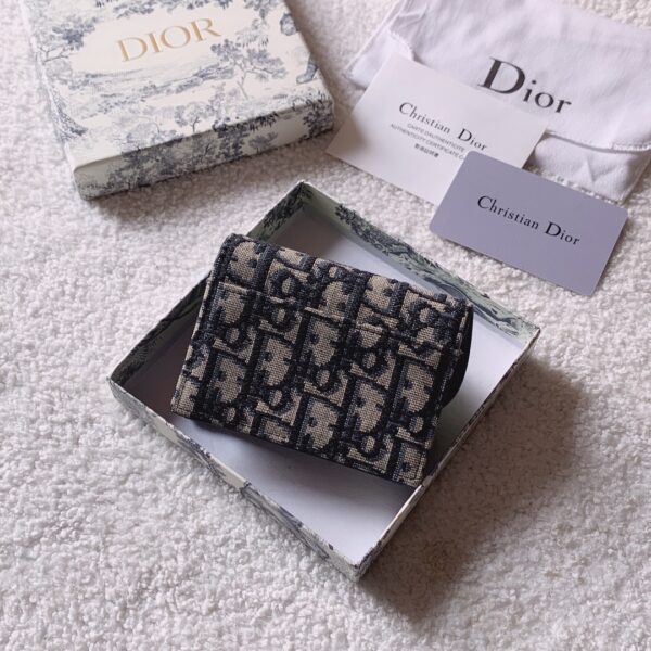 Christian Dior Oblique Saddle Begie Wallet 11cm