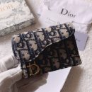 1:1 Replica Christian Dior Oblique Saddle Begie Wallet 11cm