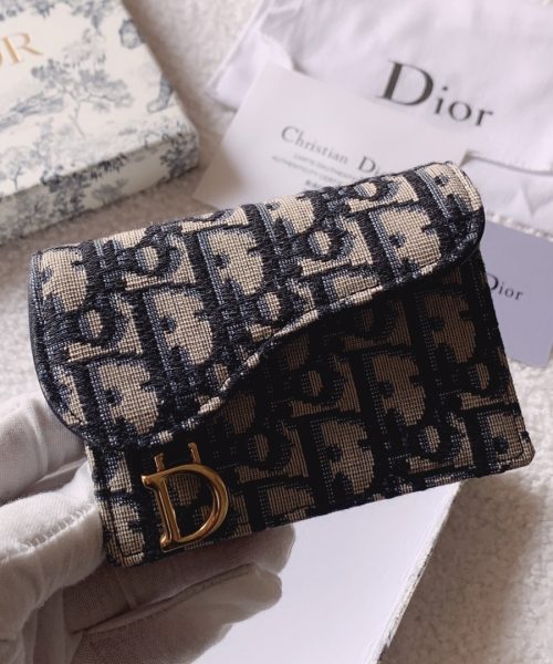 1:1 Replica Christian Dior Oblique Saddle Begie Wallet 11cm