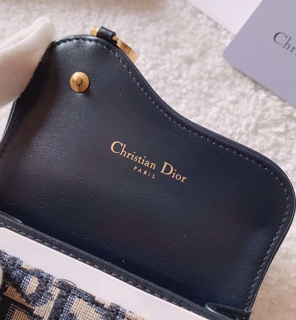 1:1 Replica Christian Dior Oblique Saddle Begie Wallet 11cm