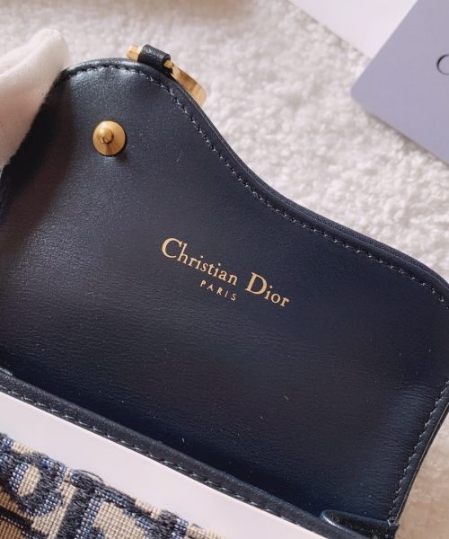 1:1 Replica Christian Dior Oblique Saddle Begie Wallet 11cm