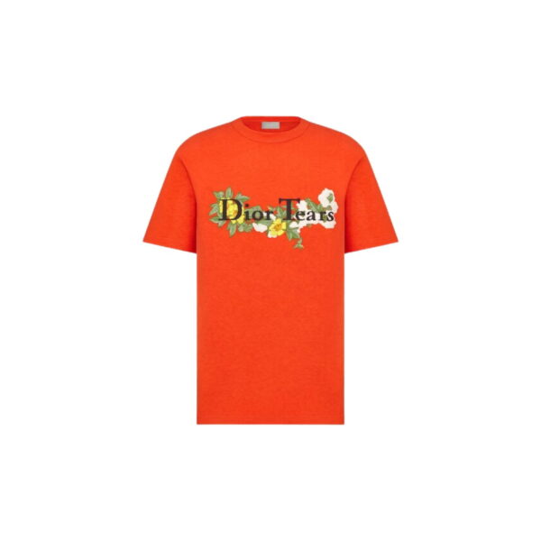 Christian Dior Relaxed-Fit Dior Tears T-Shirt Orange For Men- 393J696I0849_C289
