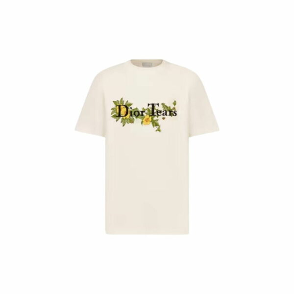 Christian Dior Relaxed-Fit Dior Tears T-Shirt White For Men- 393J696I0849_C089