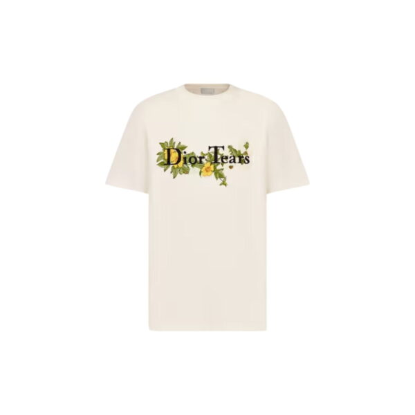 Christian Dior Relaxed-Fit Dior Tears T-Shirt White For Men- 393J696I0849_C089