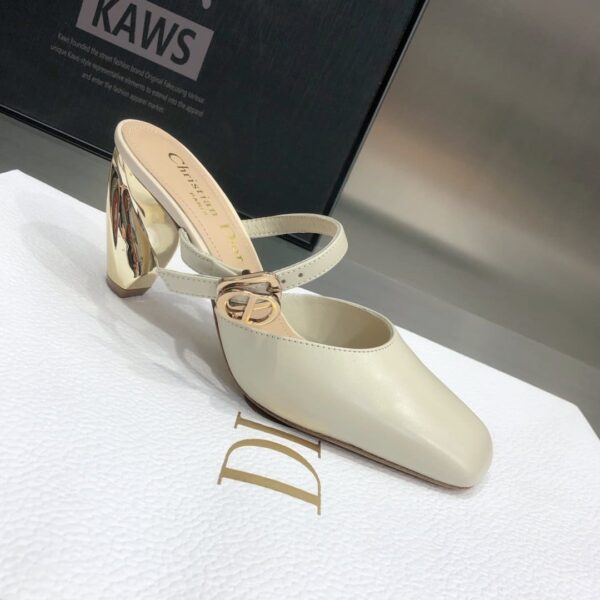 Christian Dior Rhodes Heeled Mule Beige For Women CD