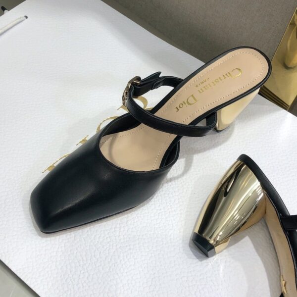 Christian Dior Rhodes Heeled Mule Black For Women CD