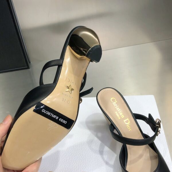 Christian Dior Rhodes Heeled Mule Black For Women CD