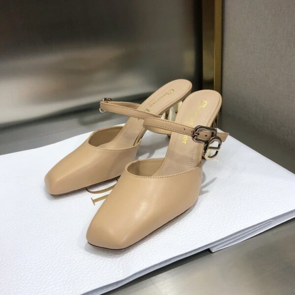 Christian Dior Rhodes Heeled Mule Nude For Women CD