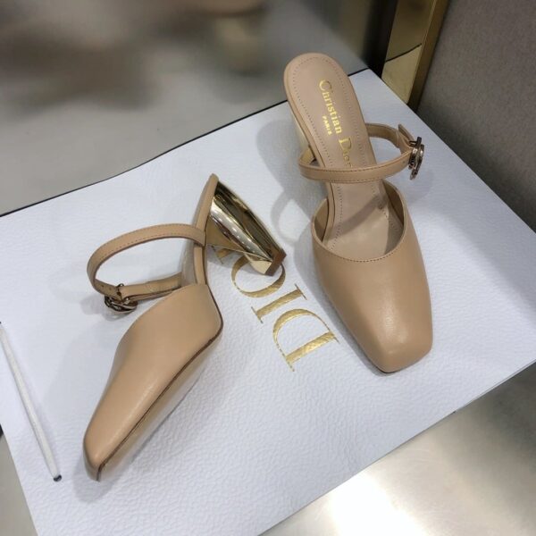 Christian Dior Rhodes Heeled Mule Nude For Women CD