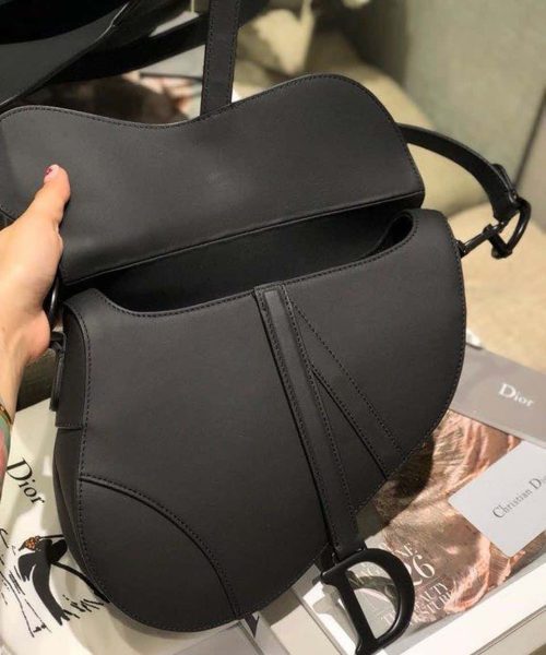 1:1 Replica Christian Dior Saddle Bag Black For Women 10in/26cm CD M0446SLLO_M989