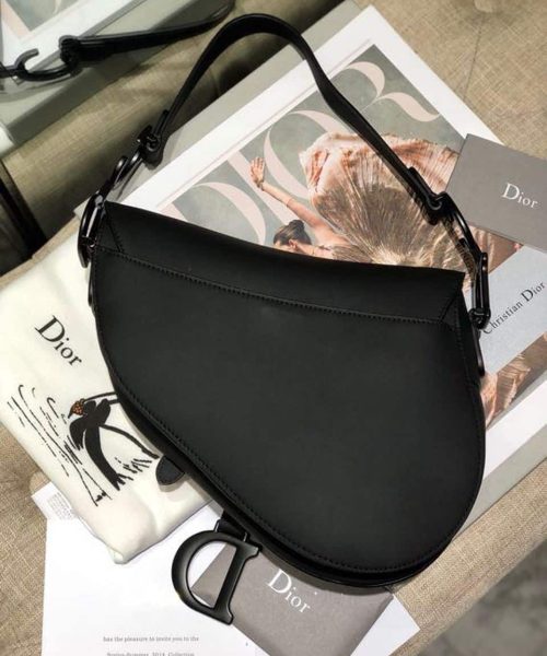 1:1 Replica Christian Dior Saddle Bag Black For Women 10in/26cm CD M0446SLLO_M989