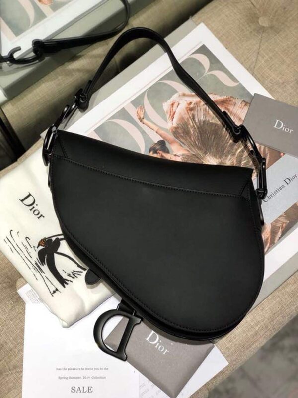 1:1 Replica Christian Dior Saddle Bag Black For Women 10in/26cm CD M0446SLLO_M989