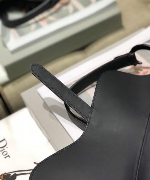 1:1 Replica Christian Dior Saddle Bag Black For Women 10in/26cm CD M0446SLLO_M989