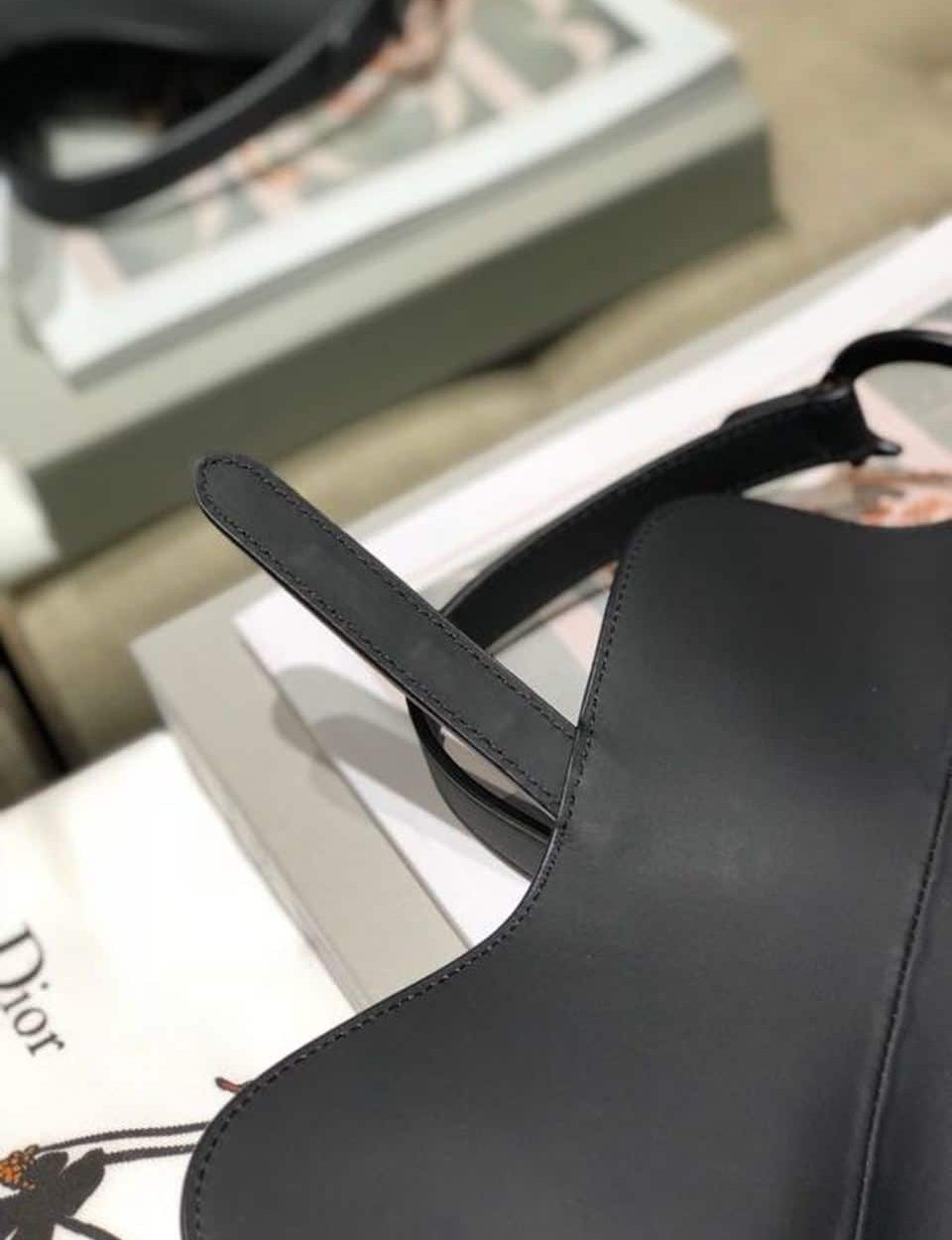 1:1 Replica Christian Dior Saddle Bag Black For Women 10in/26cm CD M0446SLLO_M989