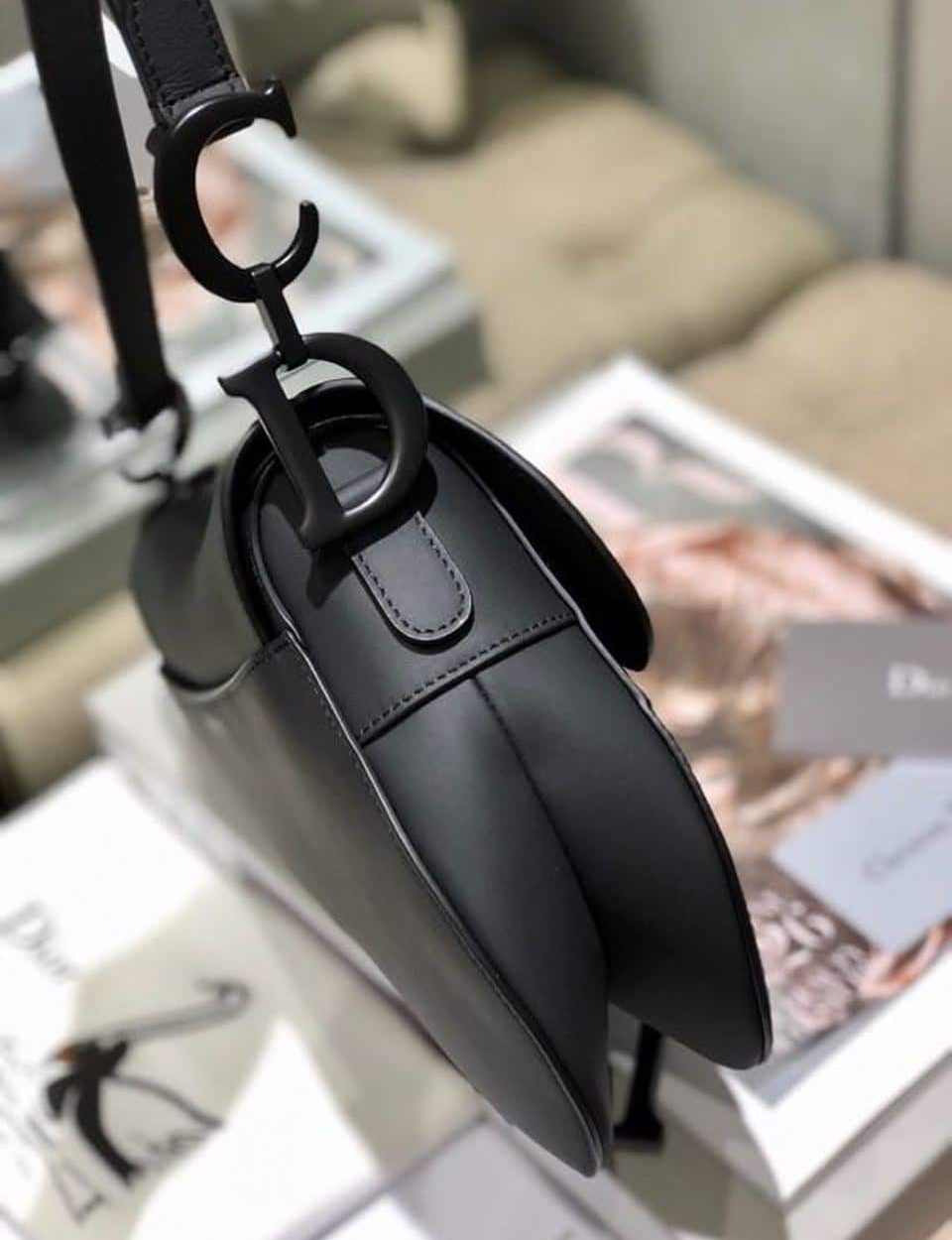 1:1 Replica Christian Dior Saddle Bag Black For Women 10in/26cm CD M0446SLLO_M989