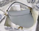1:1 Replica Christian Dior Saddle Bag Light Blue Grained Gold Toned Hardware For Women 25cm/10in CD