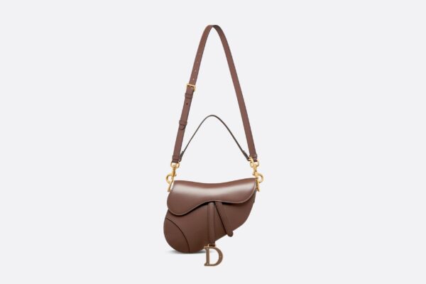 1:1 Replica Christian Dior Saddle Bag With Strap Chocolate Brown For Women M0455CWGC_M52M- 25.5 Cm/ 10 Inches