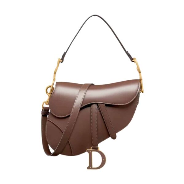 1:1 Replica Christian Dior Saddle Bag With Strap Chocolate Brown For Women M0455CWGC_M52M- 25.5 Cm/ 10 Inches