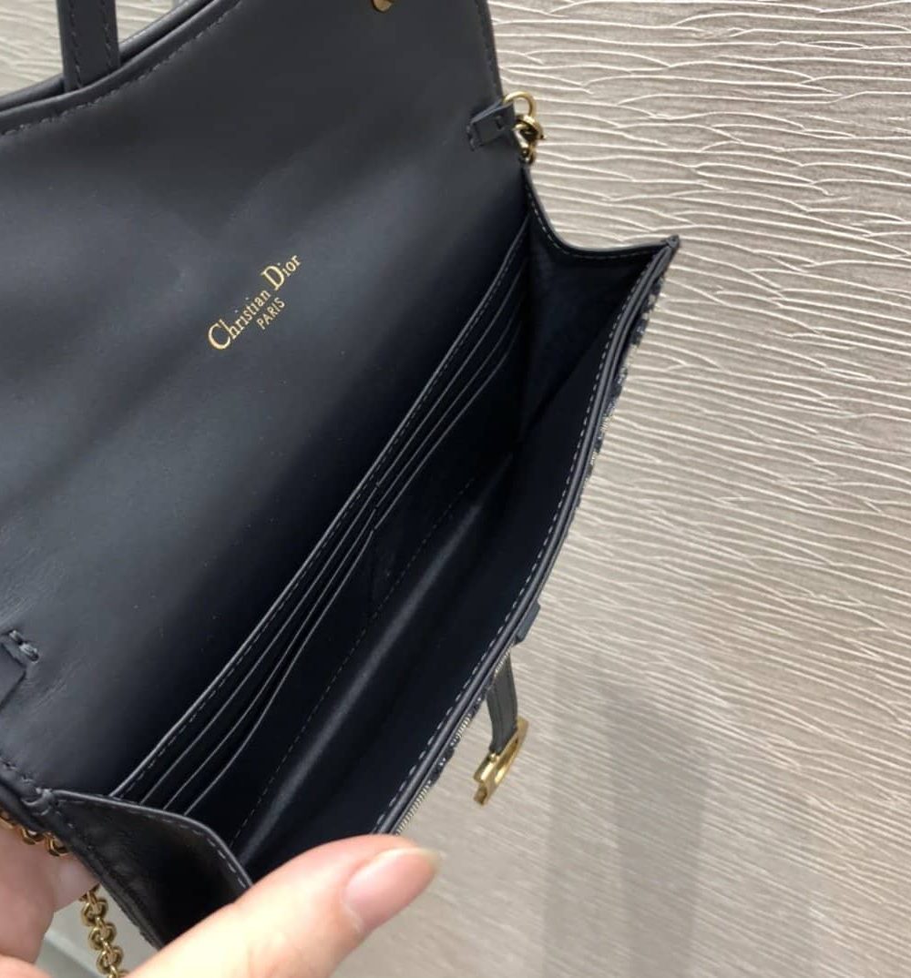 1:1 Replica Christian Dior Saddle Pouch Blue For Women 8.5in/22cm CD S5620CTZQ_M928