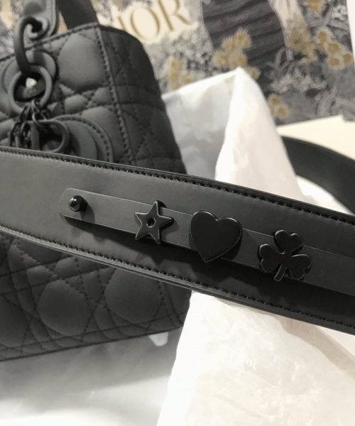 1:1 Replica Christian Dior Smal Lady Dior My ABCDIOR Bag Black For Women 8in/20cm CD M0538SLOI_M989