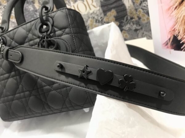 1:1 Replica Christian Dior Smal Lady Dior My ABCDIOR Bag Black For Women 8in/20cm CD M0538SLOI_M989