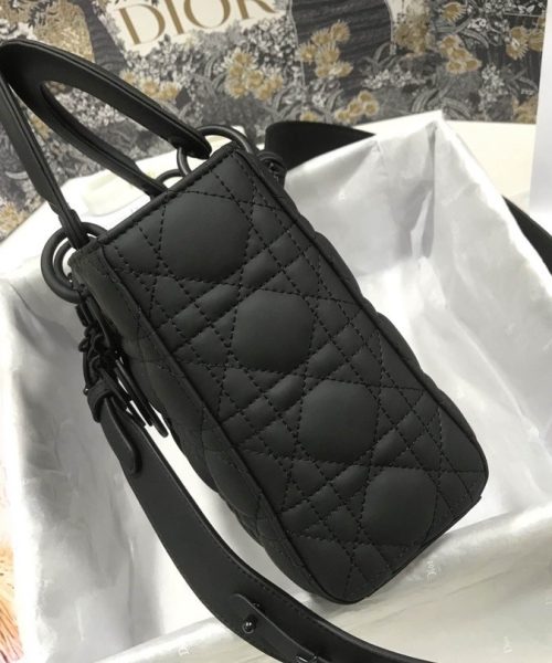 1:1 Replica Christian Dior Smal Lady Dior My ABCDIOR Bag Black For Women 8in/20cm CD M0538SLOI_M989
