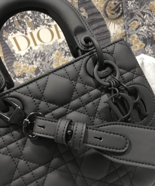 1:1 Replica Christian Dior Smal Lady Dior My ABCDIOR Bag Black For Women 8in/20cm CD M0538SLOI_M989