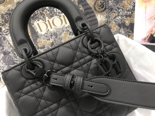 1:1 Replica Christian Dior Smal Lady Dior My ABCDIOR Bag Black For Women 8in/20cm CD M0538SLOI_M989
