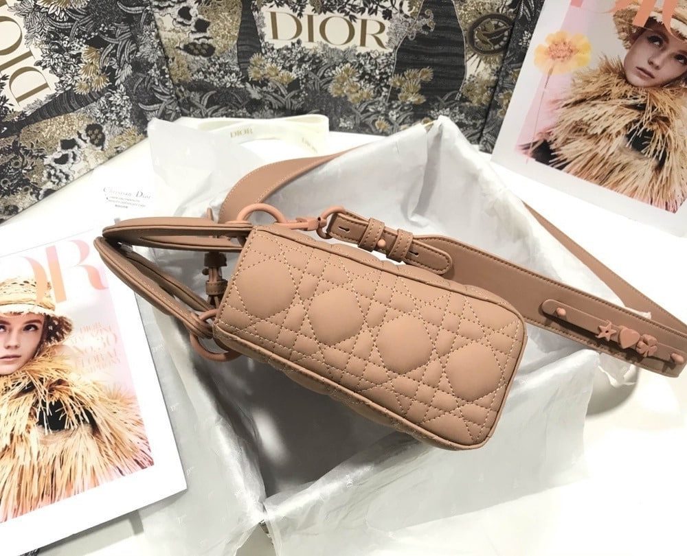 1:1 Replica Christian Dior Smal Lady Dior My ABCDIOR Bag Brown For Women 8in/20cm CD