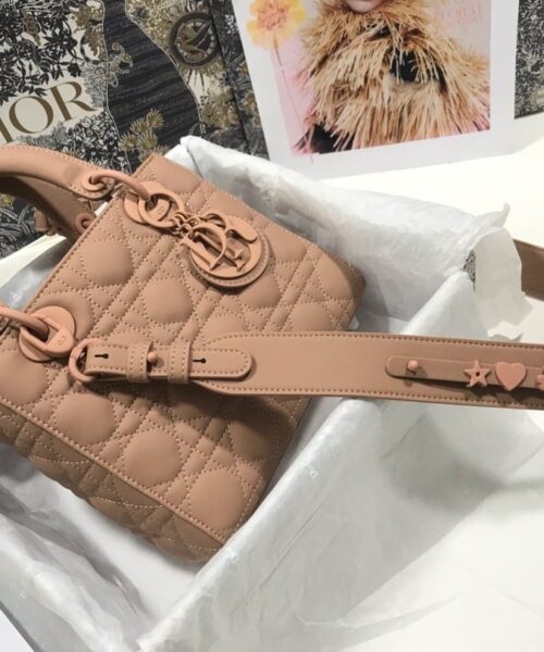 1:1 Replica Christian Dior Smal Lady Dior My ABCDIOR Bag Brown For Women 8in/20cm CD