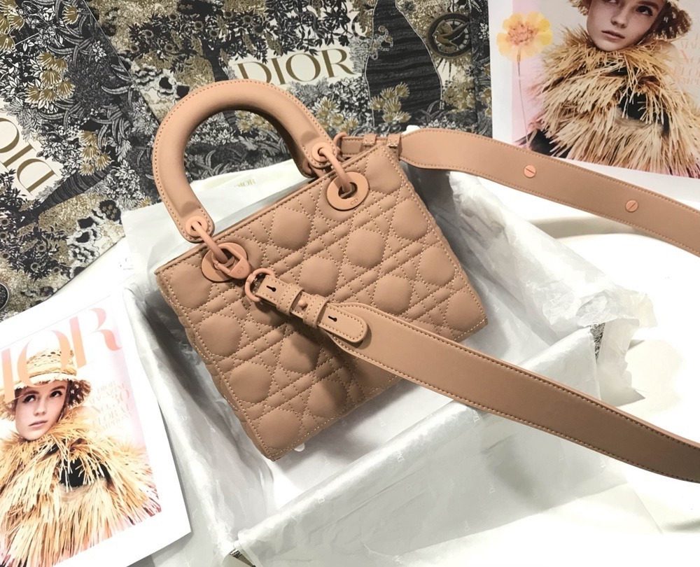 1:1 Replica Christian Dior Smal Lady Dior My ABCDIOR Bag Brown For Women 8in/20cm CD