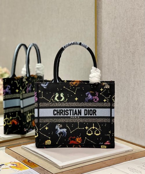 1:1 Replica Christian Dior Small Dior Book Tote Black, For Women, Women’s Handbags 26.5cm/10.5in CD