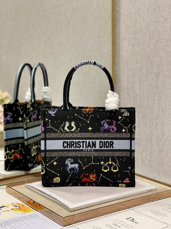 1:1 Replica Christian Dior Small Dior Book Tote Black, For Women, Women’s Handbags 26.5cm/10.5in CD