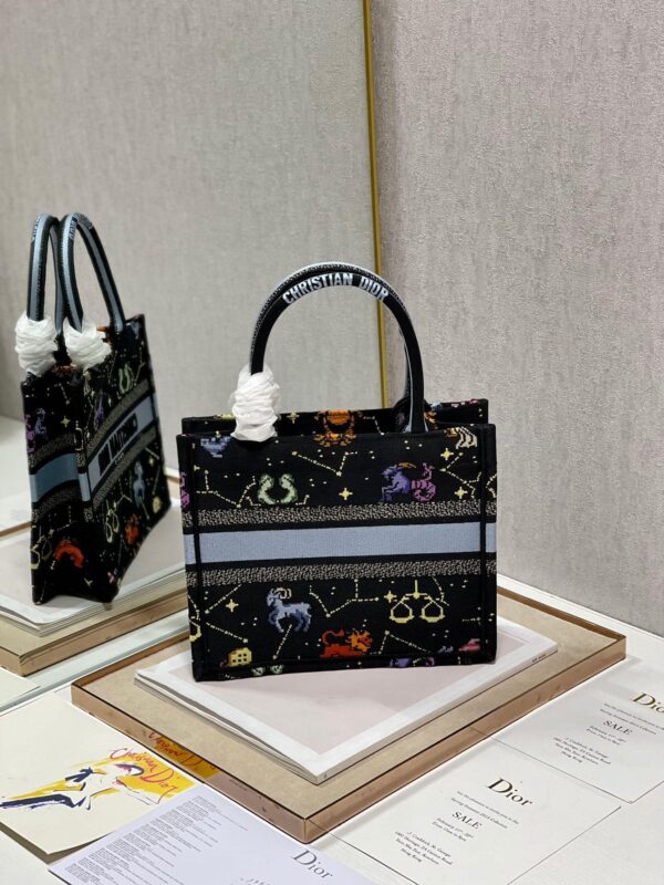 1:1 Replica Christian Dior Small Dior Book Tote Black, For Women, Women’s Handbags 26.5cm/10.5in CD