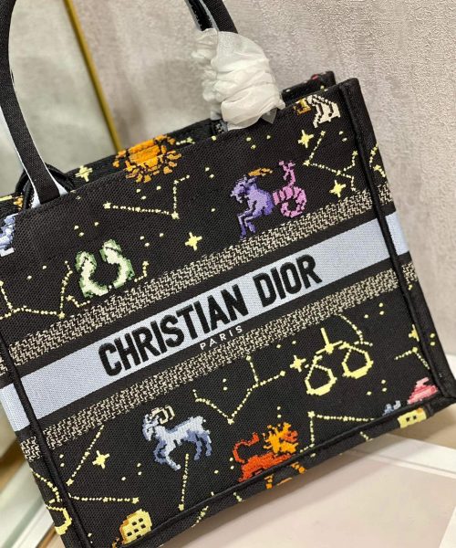 1:1 Replica Christian Dior Small Dior Book Tote Black, For Women, Women’s Handbags 26.5cm/10.5in CD