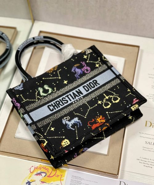 1:1 Replica Christian Dior Small Dior Book Tote Black, For Women, Women’s Handbags 26.5cm/10.5in CD
