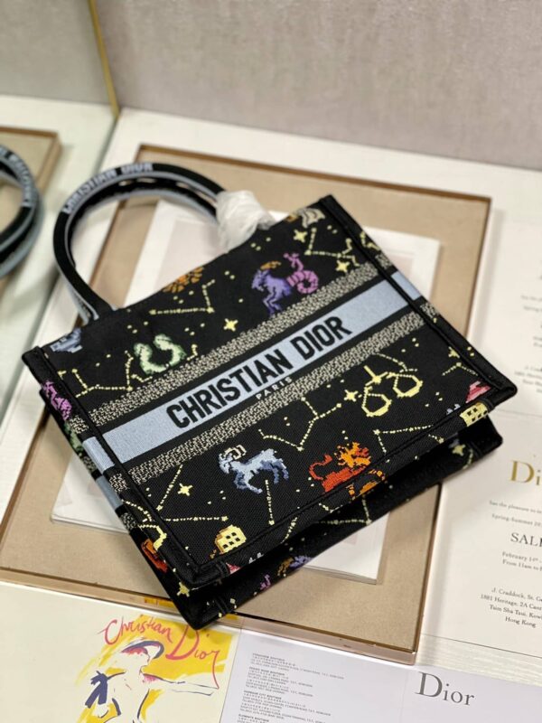 1:1 Replica Christian Dior Small Dior Book Tote Black, For Women, Women’s Handbags 26.5cm/10.5in CD