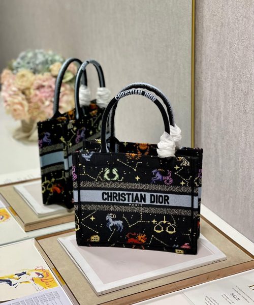 1:1 Replica Christian Dior Small Dior Book Tote Black, For Women, Women’s Handbags 26.5cm/10.5in CD