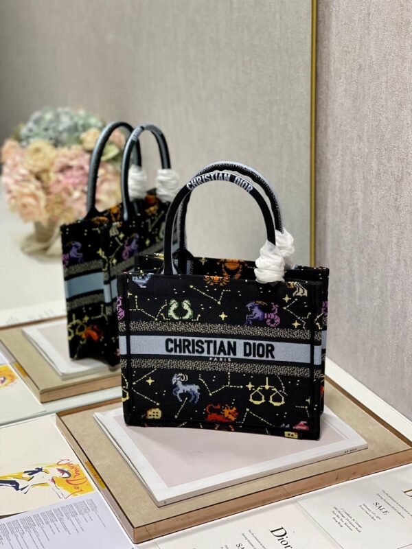 1:1 Replica Christian Dior Small Dior Book Tote Black, For Women, Women’s Handbags 26.5cm/10.5in CD