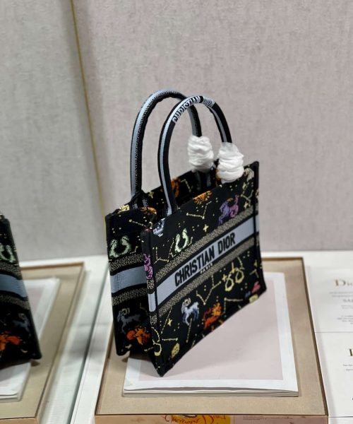 1:1 Replica Christian Dior Small Dior Book Tote Black, For Women, Women’s Handbags 26.5cm/10.5in CD