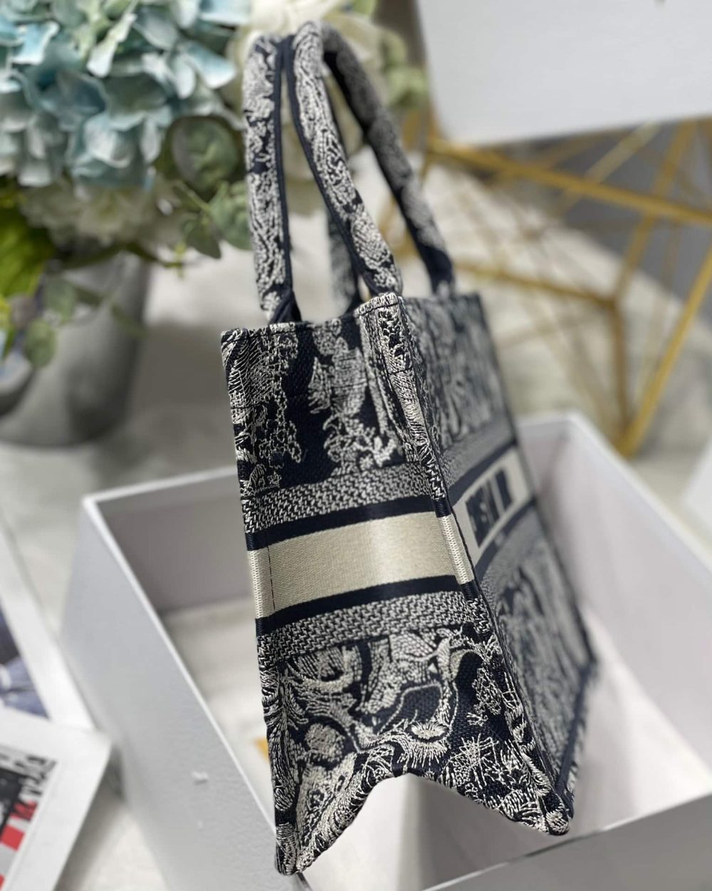 1:1 Replica Christian Dior Small Dior Book Tote Blue, For Women, Women’s Handbags 26.5cm/10.5in CD M1265ZRGO_M928