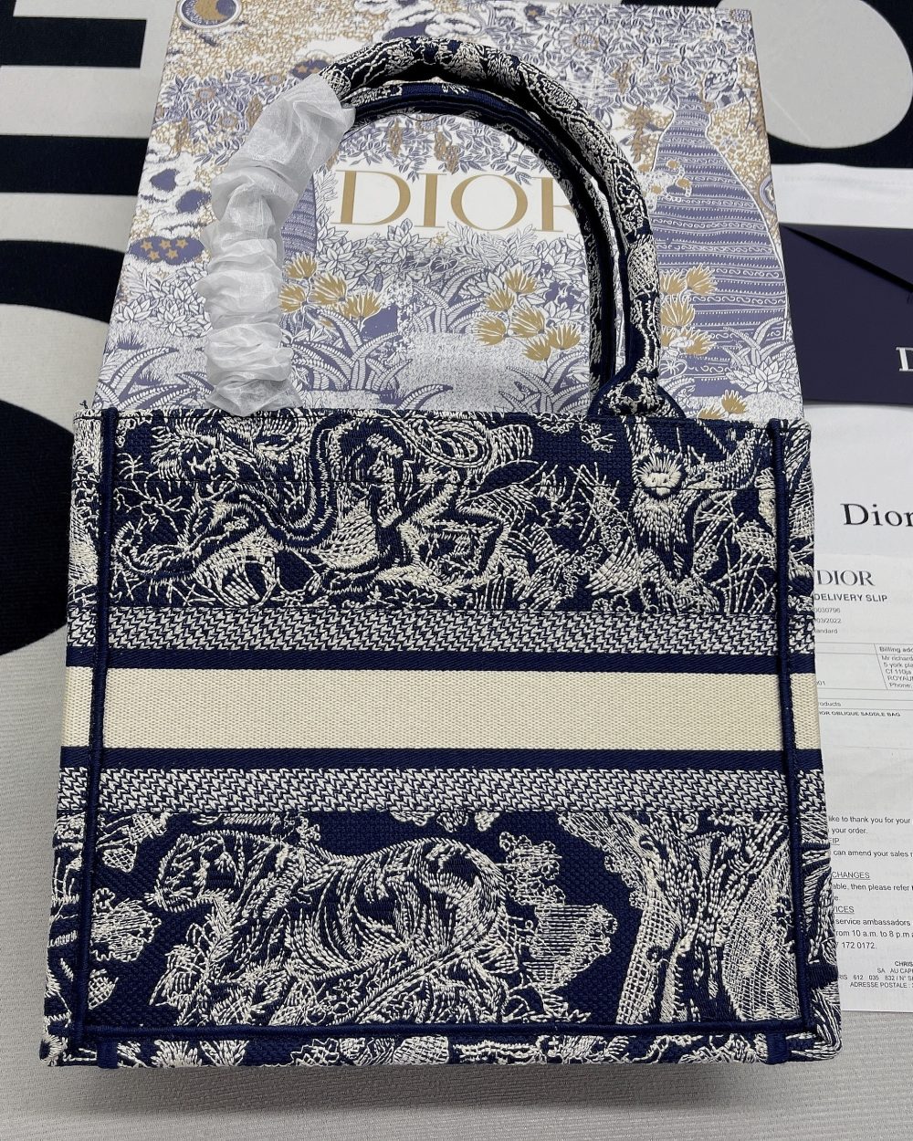 1:1 Replica Christian Dior Small Dior Book Tote Blue, For Women, Women’s Handbags 26.5cm/10.5in CD M1265ZRGO_M928