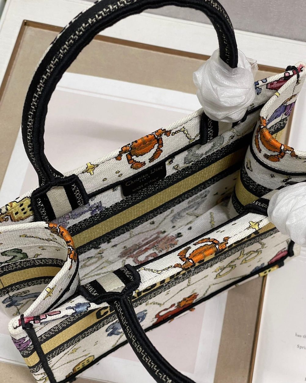 1:1 Replica Christian Dior Small Dior Book Tote white, For Women, Women’s Handbags 26.5cm/10.5in CD M1265ZRTY_M941