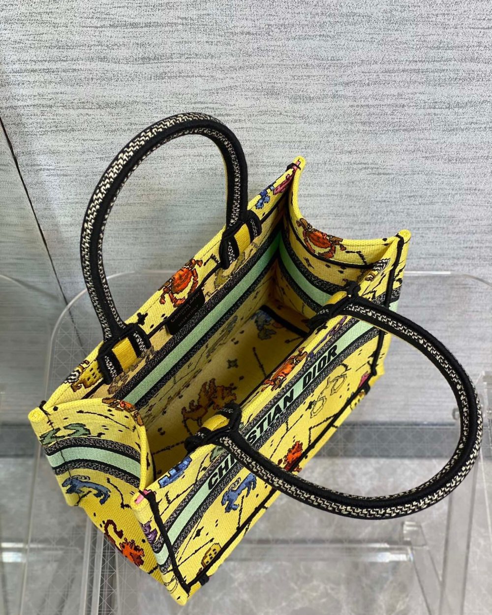 1:1 Replica Christian Dior Small Dior Book Tote Yellow, For Women, Women’s Handbags 26.5cm/10.5in CD M1265ZRTY_M930