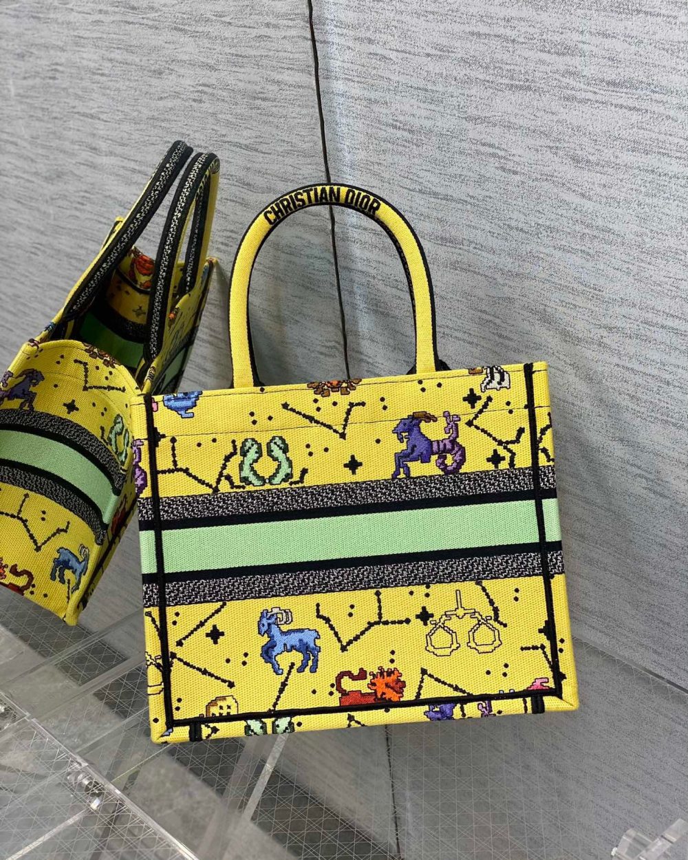 1:1 Replica Christian Dior Small Dior Book Tote Yellow, For Women, Women’s Handbags 26.5cm/10.5in CD M1265ZRTY_M930