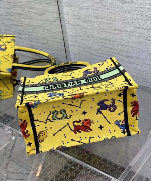 1:1 Replica Christian Dior Small Dior Book Tote Yellow, For Women, Women’s Handbags 26.5cm/10.5in CD M1265ZRTY_M930